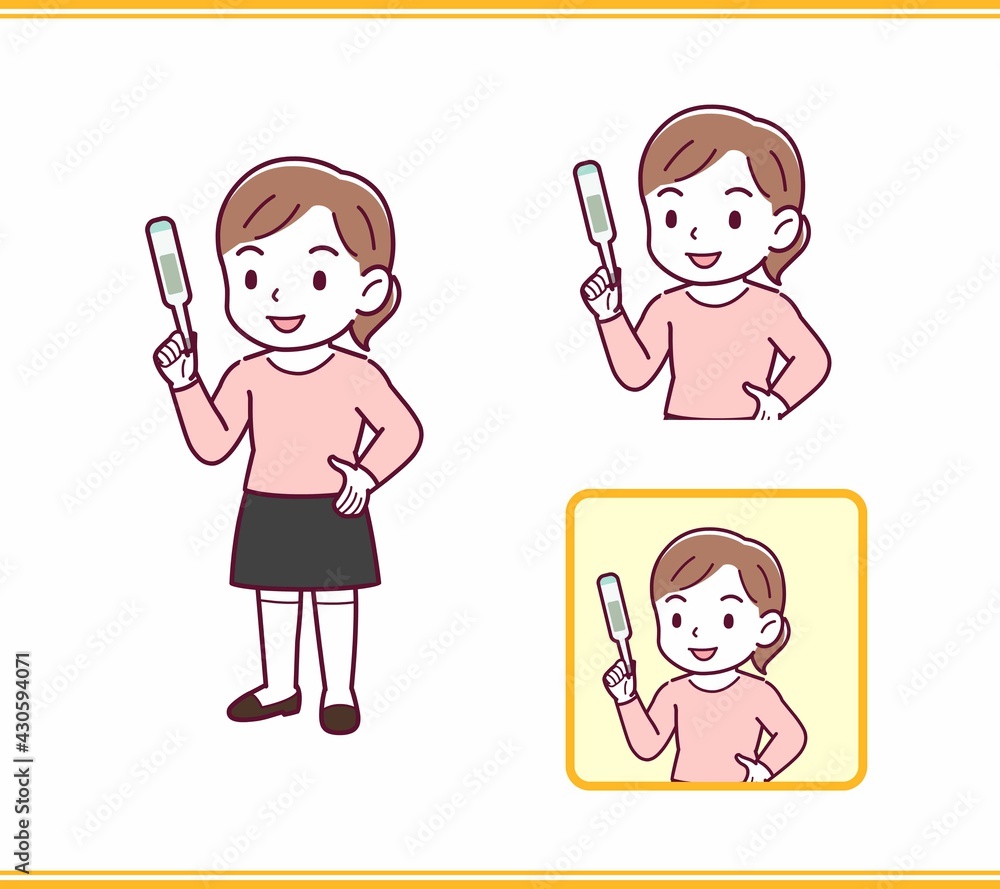 ピンクの服を着た少女 ピンクの服を着た少女