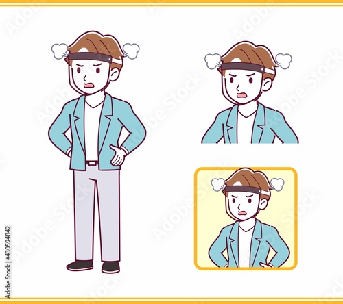 Young man with brown hair