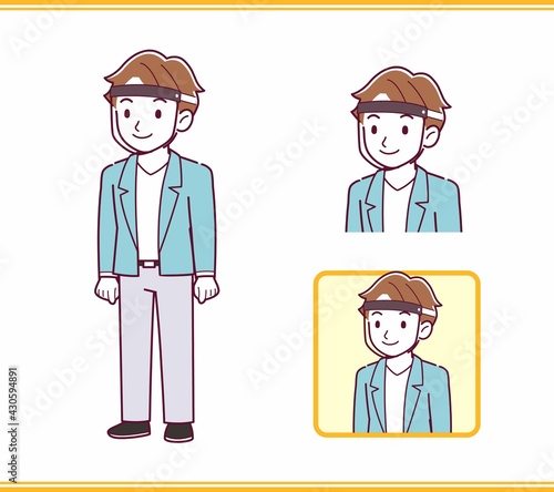 Young man with brown hair