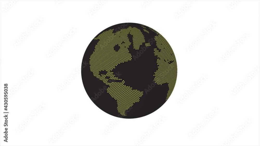 Political Map Rotation Earth Rotation Animation. Political map Globe Stock Video | Adobe Stock