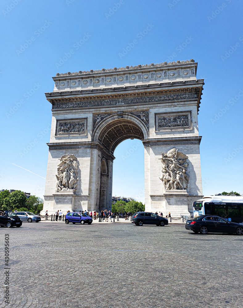 The Arch of Triumph in Paris in France 