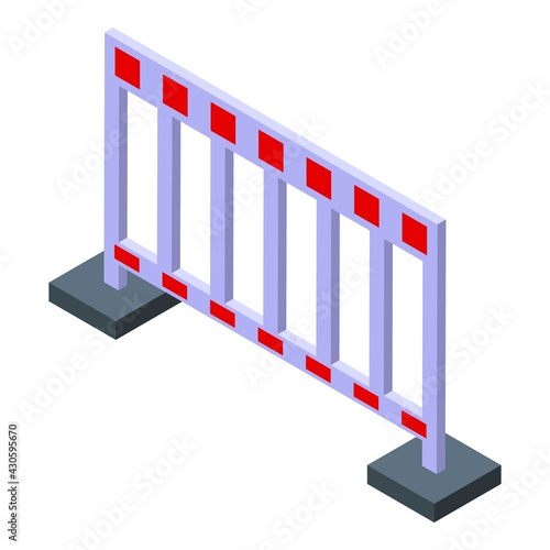 Traffic barrier icon. Isometric of Traffic barrier vector icon for web design isolated on white background