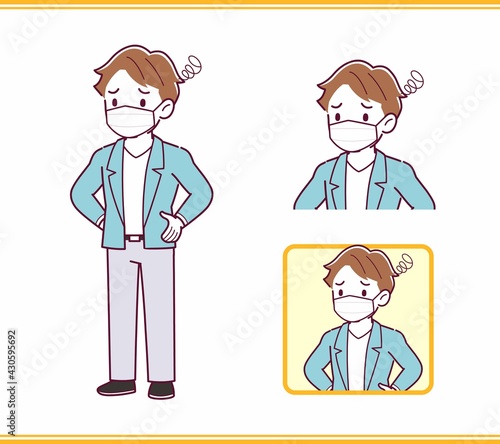 Young man with brown hair