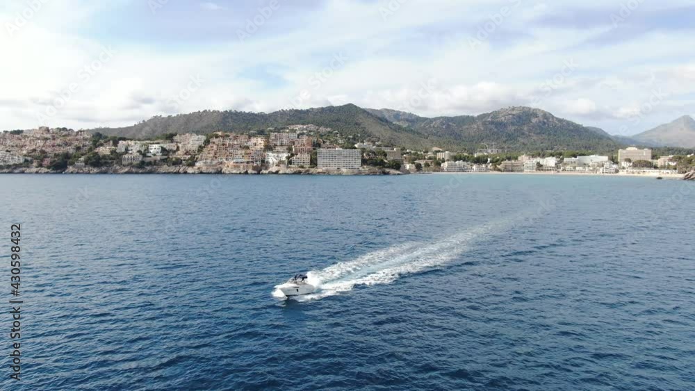 yacht sailing in the blue sea. Concept of holidays, luxury a relax yacht sailing in the blue sea. Concept of holidays, luxury a relax