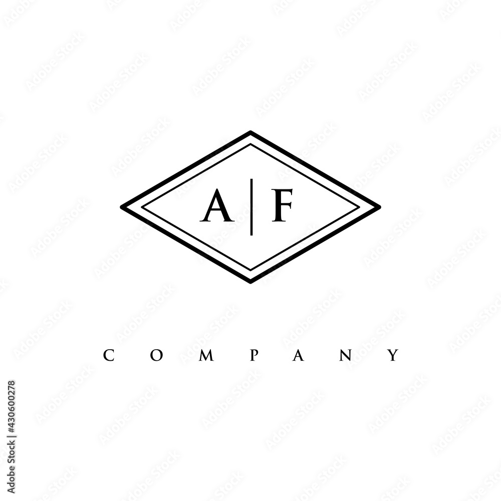 initial AF logo design vector initial AF logo design vector