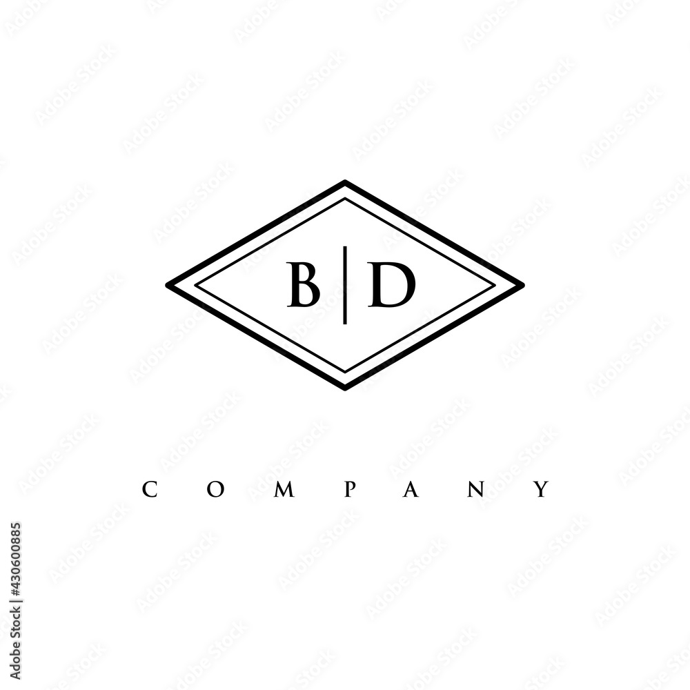 initial BD logo design vector initial BD logo design vector
