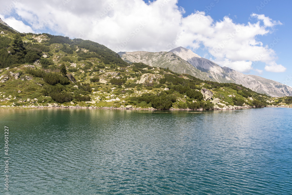 Fototapeta premium landscape of Pirin Mountain and Fish Banderitsa lake, Bulgaria