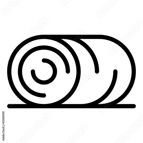 Farm field roll icon. Outline Farm field roll vector icon for web design isolated on white background