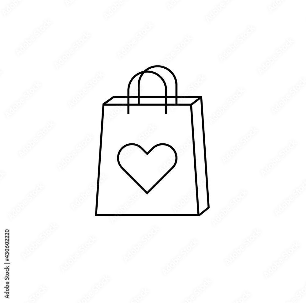 Shopping bag outline icon. linear style sign for mobile concept and web design. Paper bag simple line vector icon. Symbol, logo illustration. Pixel perfect vector graphics Shopping bag outline icon. linear style sign for mobile concept and web design. Paper bag simple line vector icon. Symbol, logo illustration. Pixel perfect vector graphics