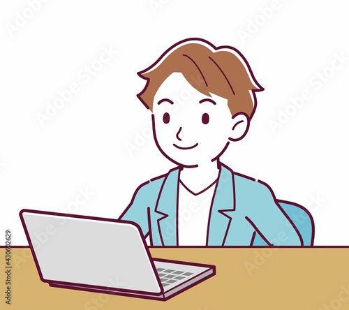 Young man with brown hair