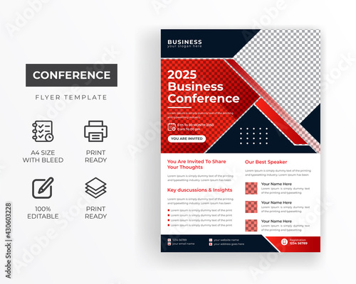 Modern Creative Colorful Conference Flyer template