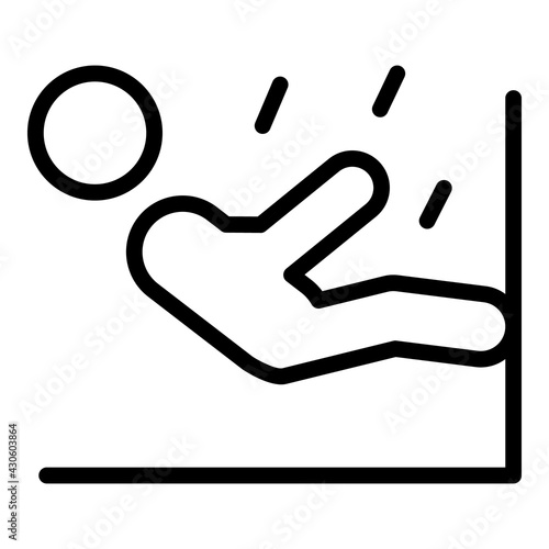 Compensation of fall icon. Outline Compensation of fall vector icon for web design isolated on white background