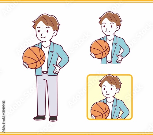 Young man with brown hair