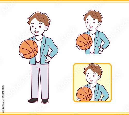 Young man with brown hair
