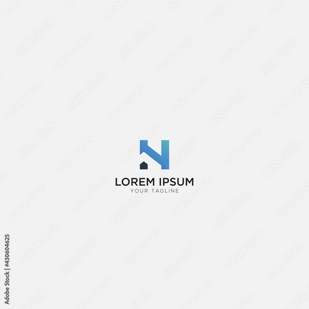 Normal Home logo simple letter N Normal Home logo simple letter N