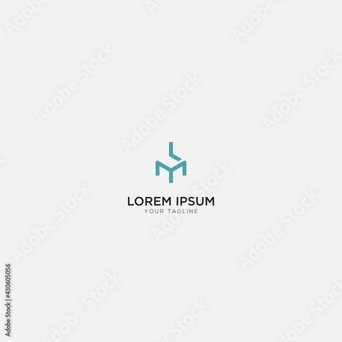 L M letter logo furniture like chair