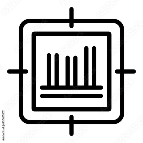 Liability target icon. Outline Liability target vector icon for web design isolated on white background
