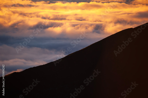 Sunrise at summit of Haleakala , Maui, Hawaii