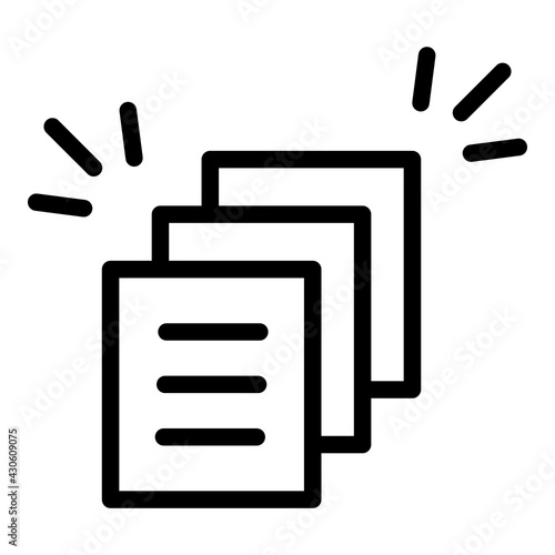 Rush job documents icon. Outline Rush job documents vector icon for web design isolated on white background