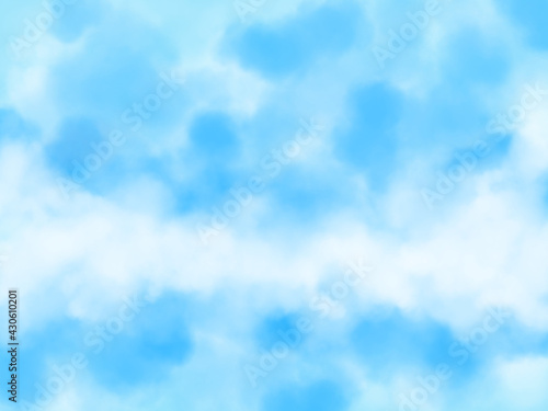 ブルー系水彩風ぼかしの背景－壁紙