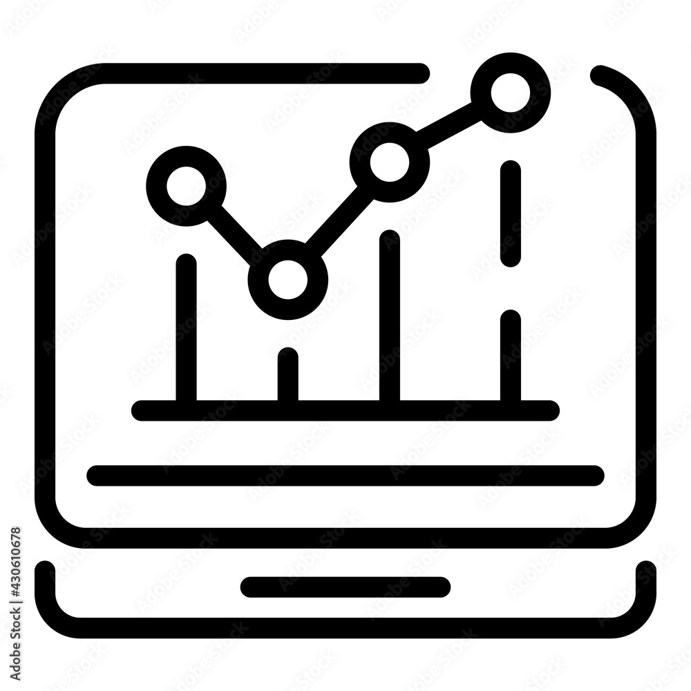Result money monitor icon. Outline Result money monitor vector icon for web design isolated on white background Result money monitor icon. Outline Result money monitor vector icon for web design isolated on white background