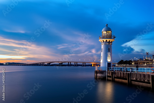 Raffles Marina Lighthouse, Singapore photo