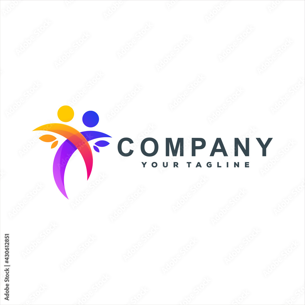 people color gradient logo design people color gradient logo design