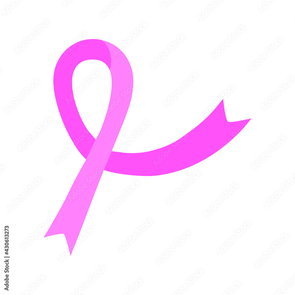 This is a pink ribbon isolated on white background. This is a pink ribbon isolated on white background.