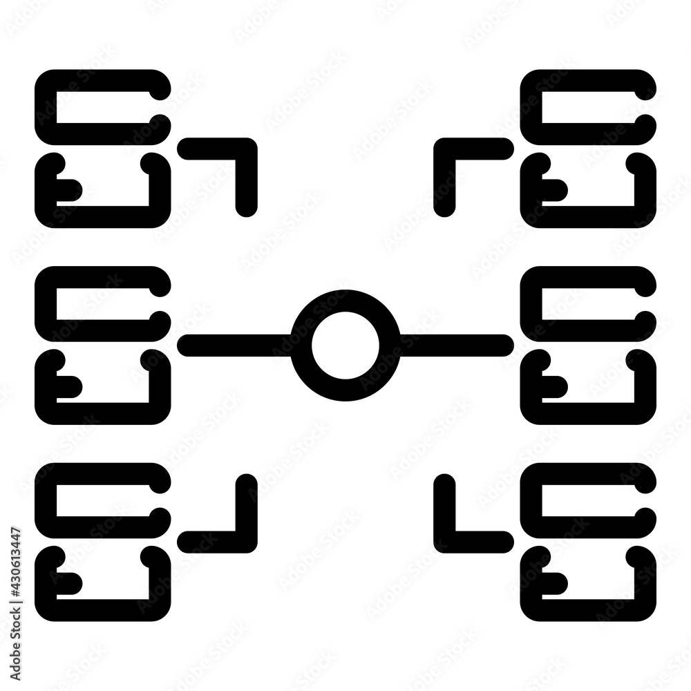Big data connection icon. Outline Big data connection vector icon for web design isolated on white background Big data connection icon. Outline Big data connection vector icon for web design isolated on white background