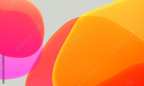 Abstract geometric fluid red orange color gradient on gray background. Trendy design graphics used for wallpaper screen tablet and phone.