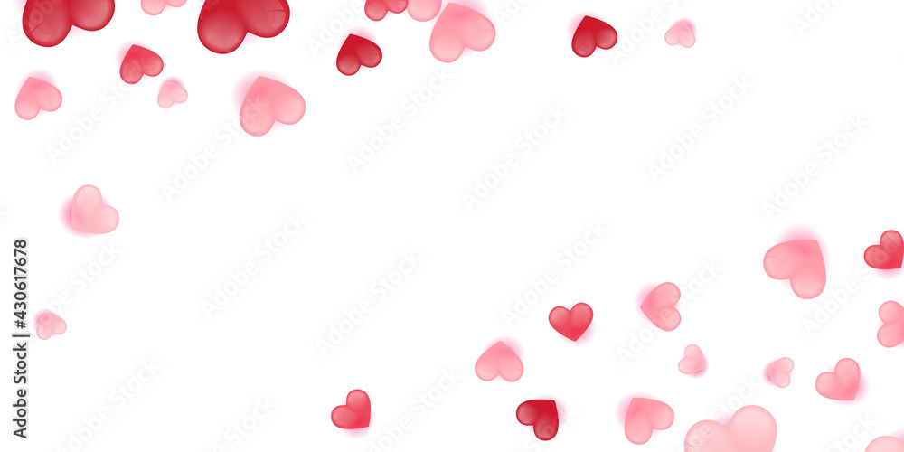 3d paper shape love postcard design for valentine with pink background