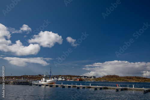 City walk and spring in the air, with white clouds - Here Brønnøysund guest harbor,Helgeland,Nordland county,Norway,scandinavia,Europe © Gunnar E Nilsen