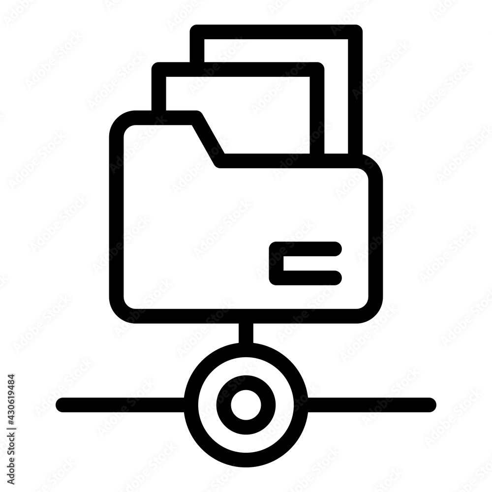 Big data folder icon. Outline Big data folder vector icon for web design isolated on white background Big data folder icon. Outline Big data folder vector icon for web design isolated on white background