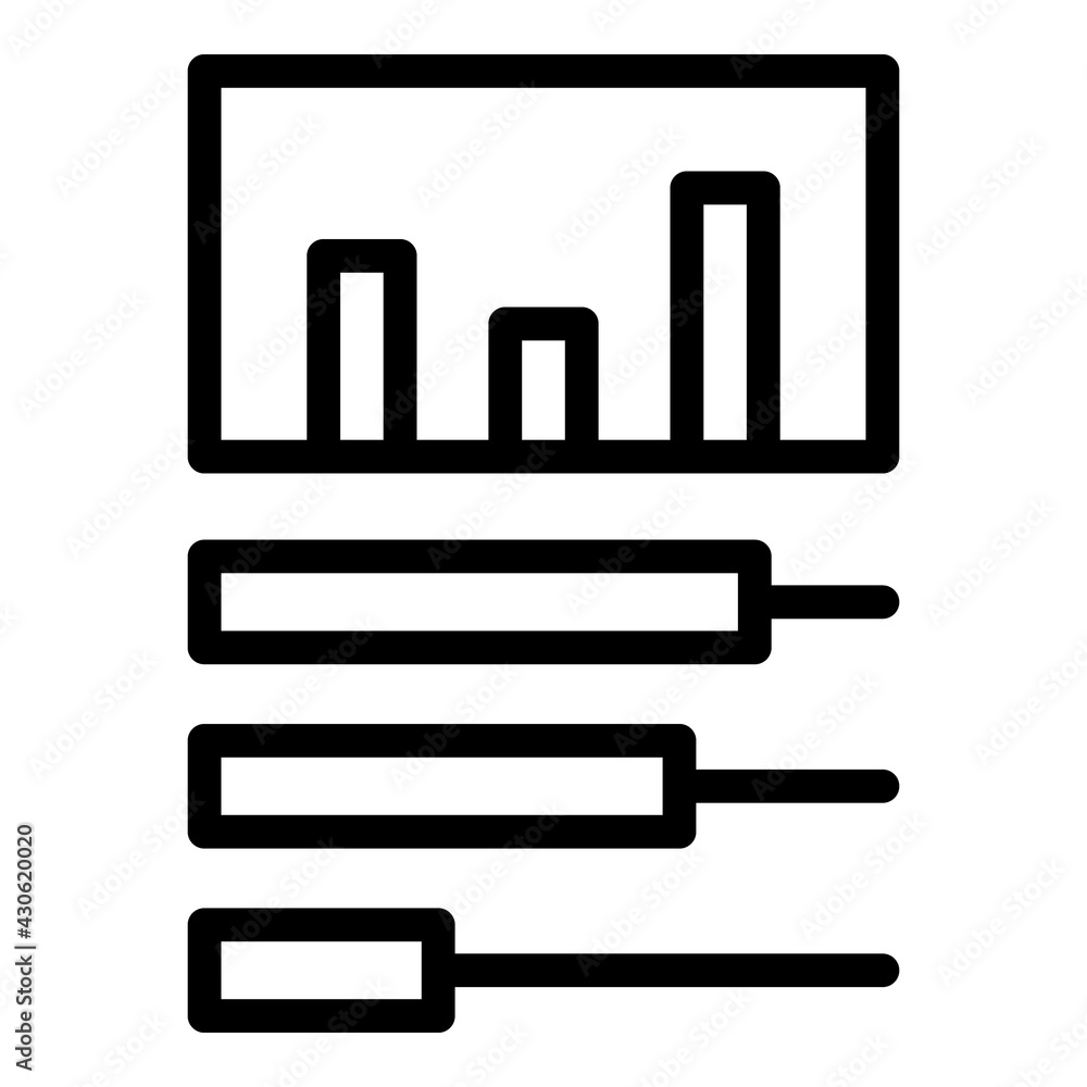 Big data statistics icon. Outline Big data statistics vector icon for web design isolated on white background Big data statistics icon. Outline Big data statistics vector icon for web design isolated on white background