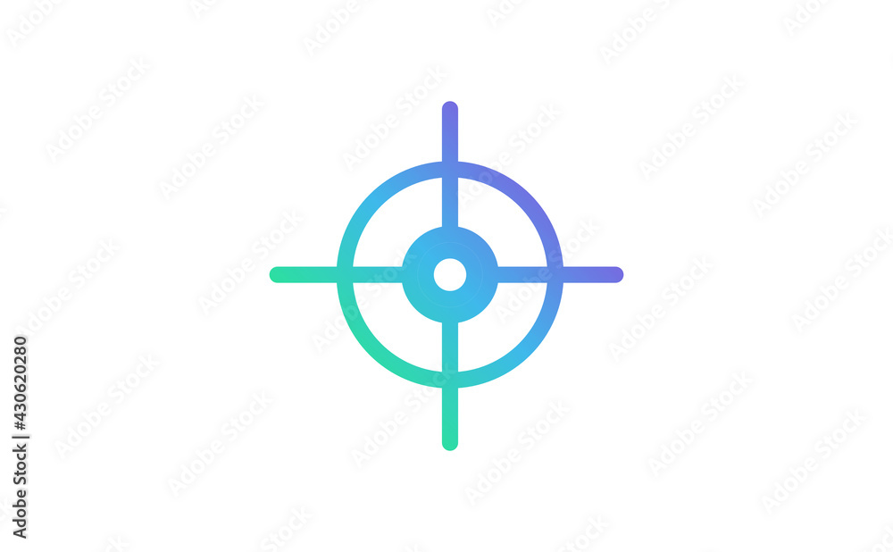 Target icon. Crosshair aim symbol. 