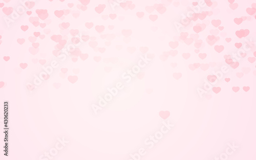 valentine day pink hearts on pink rose background.