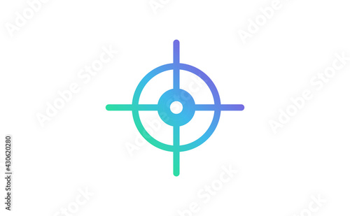 Target icon. Crosshair aim symbol. 