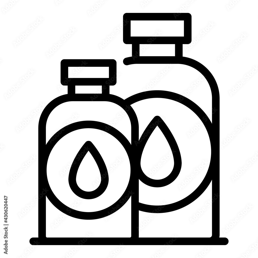 Ink bottles icon. Outline Ink bottles vector icon for web design isolated on white background