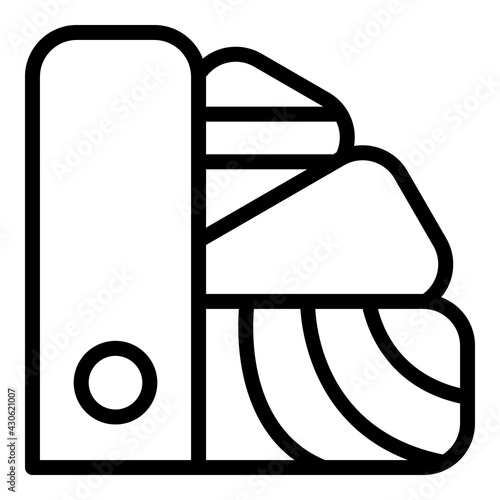 Printer palette icon. Outline Printer palette vector icon for web design isolated on white background