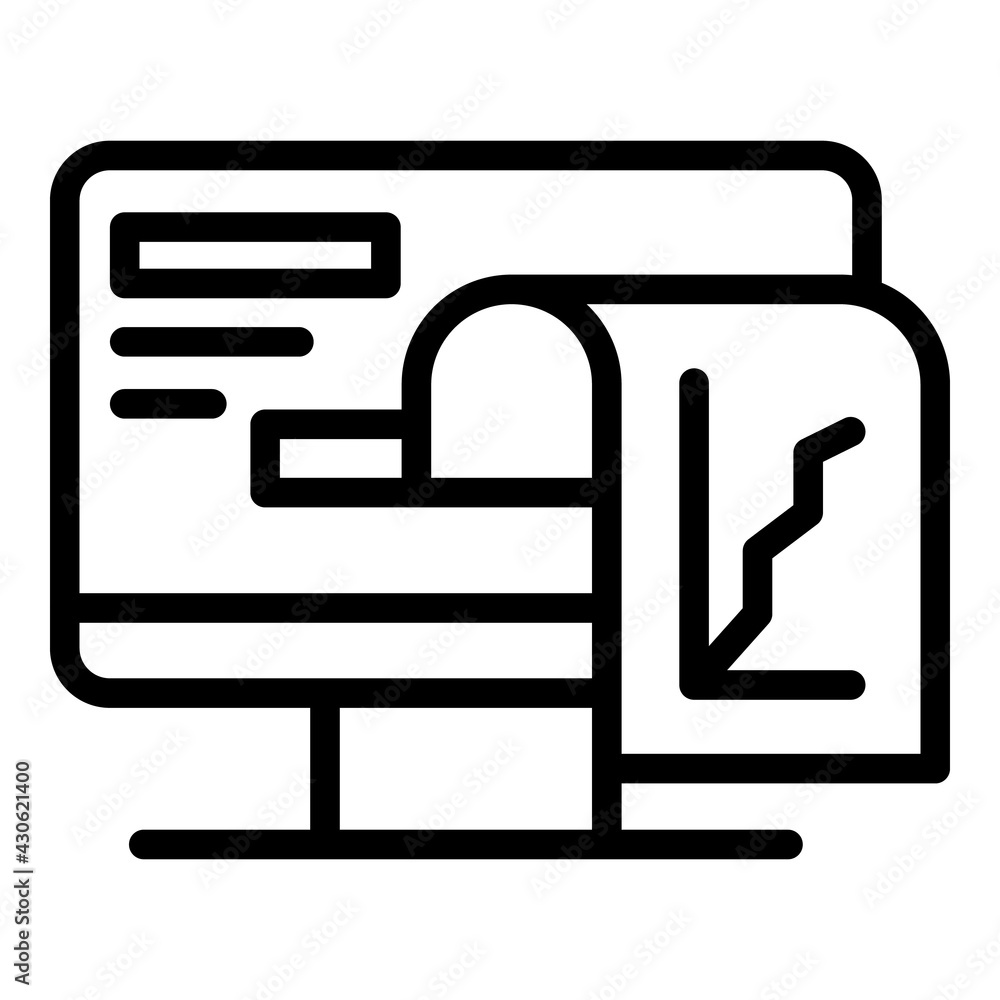 Printing report icon. Outline Printing report vector icon for web design isolated on white background Printing report icon. Outline Printing report vector icon for web design isolated on white background