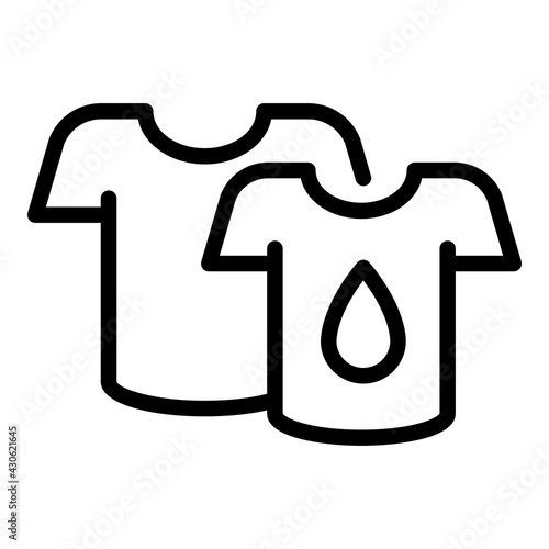 Printed shirts icon. Outline Printed shirts vector icon for web design isolated on white background