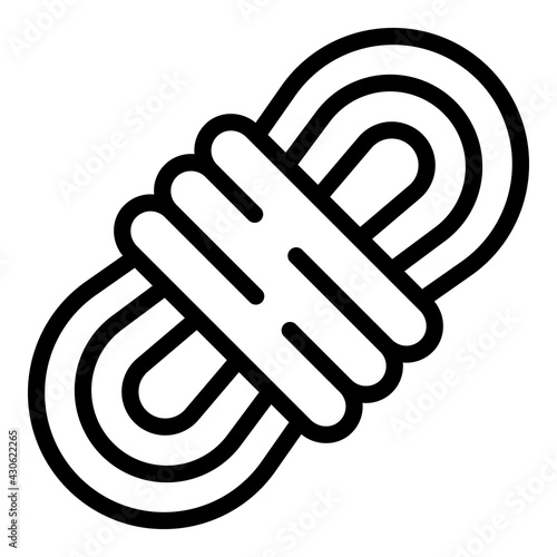 Scouting rope icon. Outline Scouting rope vector icon for web design isolated on white background