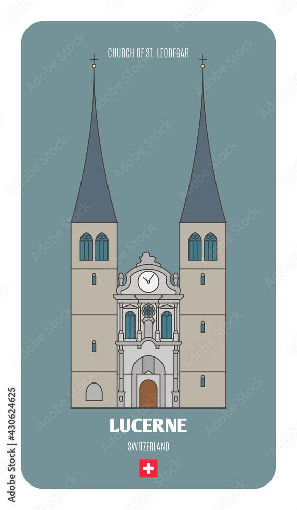 Church of St. Leodegar in Lucerne, Switzerland