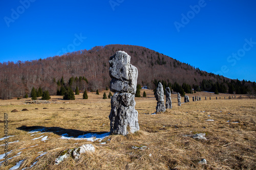 Photography Matic poljana - rocks as monument for in World war 2 frozen partisans near Mrkop