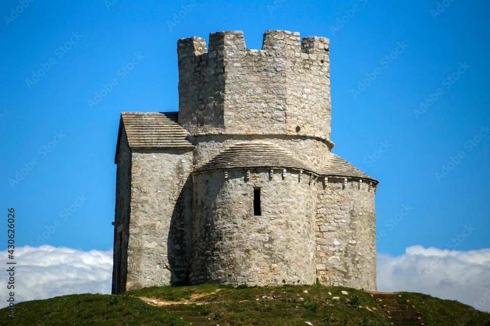 Old and famous chapel near Nin, Croatia