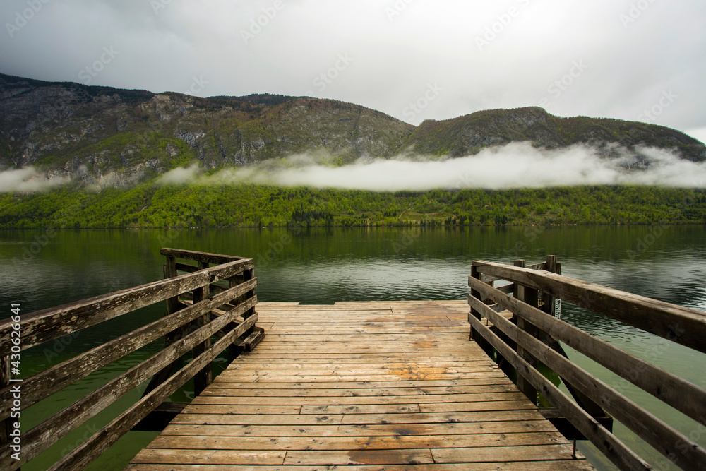 Bohinj lake in Slovenia landscape