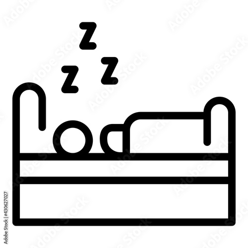 Bedtime icon. Outline Bedtime vector icon for web design isolated on white background
