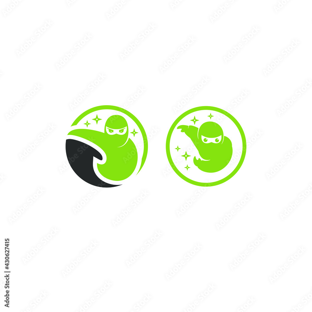 Ninja Mascots Logo Design vector-01 Ninja Mascots Logo Design vector-01