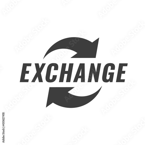 Exchange icon. Symbol or emblem. vector illustration