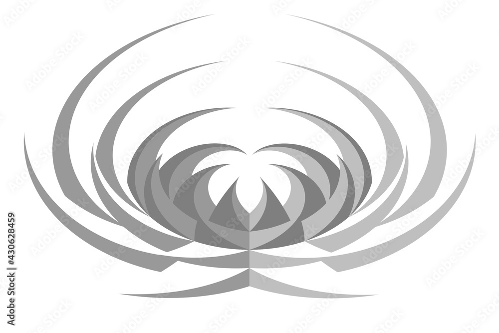 Arrière-plan blanc symbole graphique futuriste